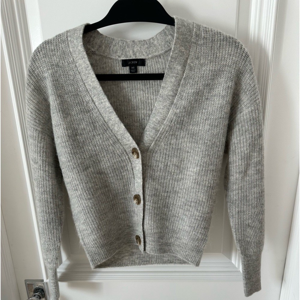 Jcrew Mohair Cardigan Gray New Without Tags
